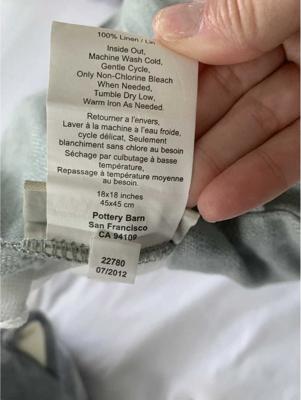 Pottery Barn Pillow  Cover